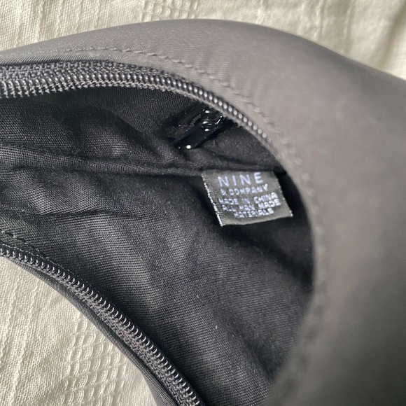 Nine & Co. Y2K style mini shoulder bag. Inside zip pocket. Compact style. Black. - Picture 6 of 7
